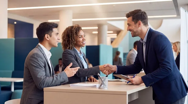 business meeting, handshake, collaboration, success, friends, boss, meeting, people, agreement, contract, negotiation, teamwork, office, professional, communication, interpersonal, positive, satisfaction, administration. UpLead prospecting software: price figures, credits and buying checks